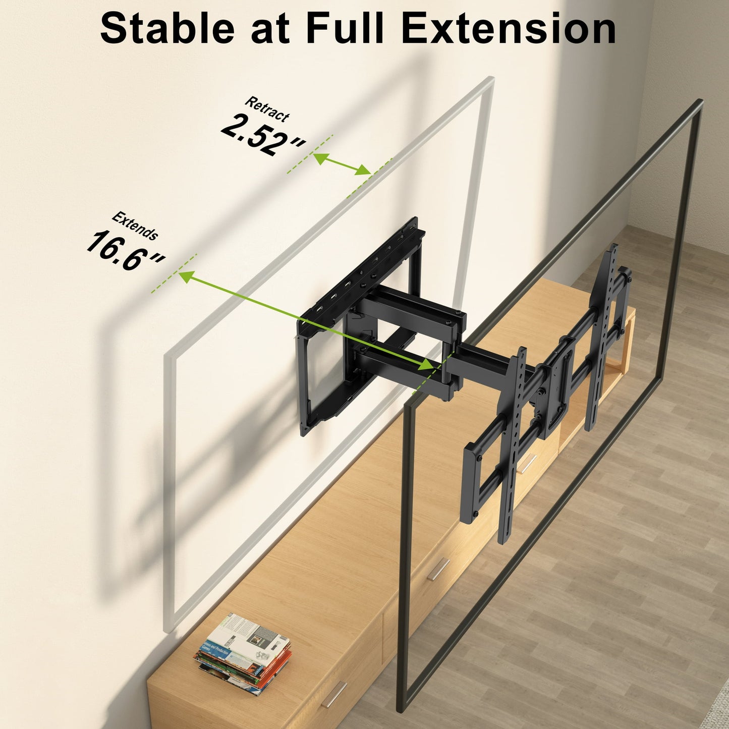 Full Motion TV Wall Mount for 47-90 inch TVs