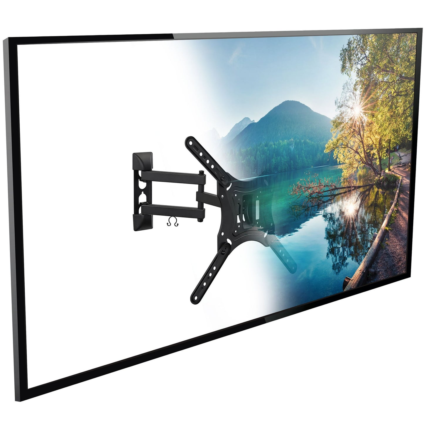 Full Motion TV Wall Mount with Swivel Arm for 28" 32" 40" 43" 48" 50" 55" Inch Flat Screen TVs