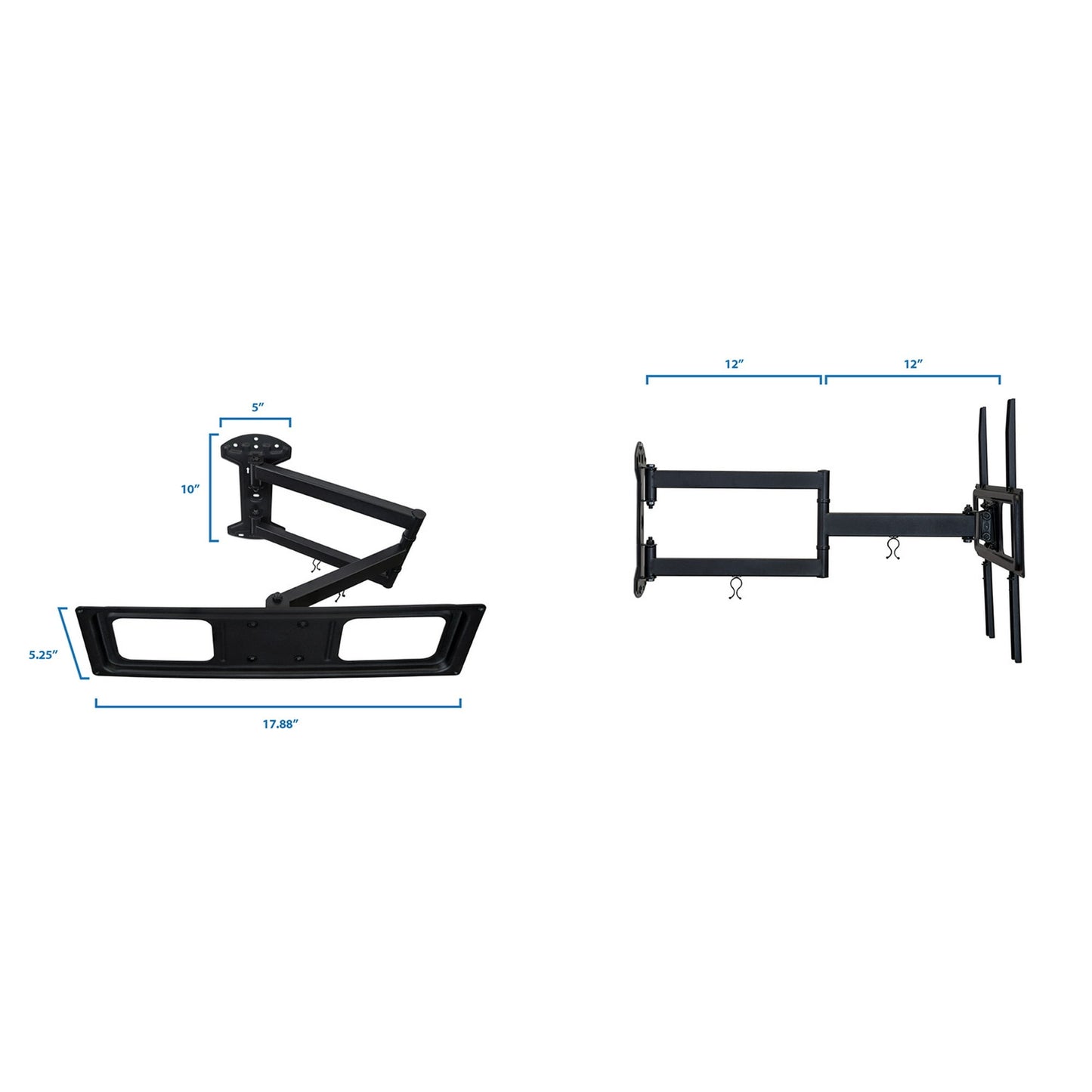 Swivel Arm TV Wall Mount, Long 24" Extension Arm, Fits 32" to 55" Tv's