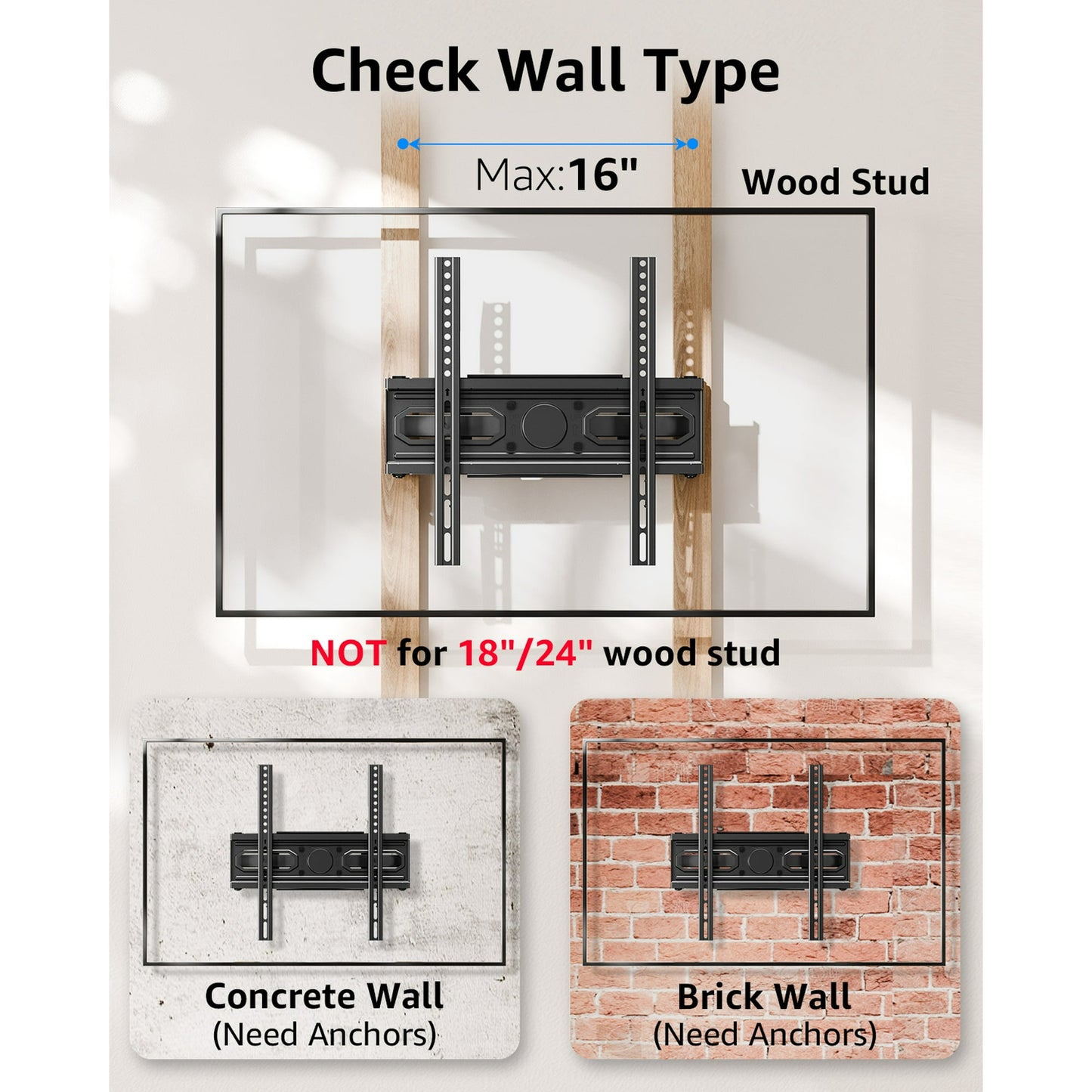 Full Motion TV Wall Mount for Most 26-70 Inch TVs