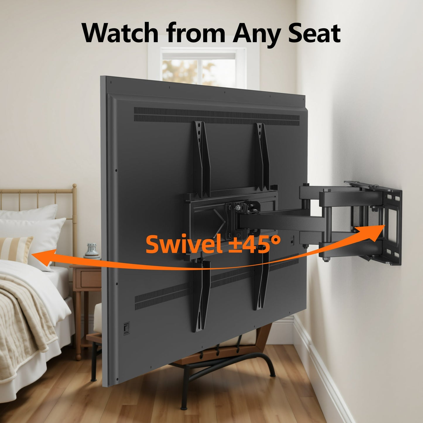 Full Motion TV Wall Mount for 26-70 inch TVs