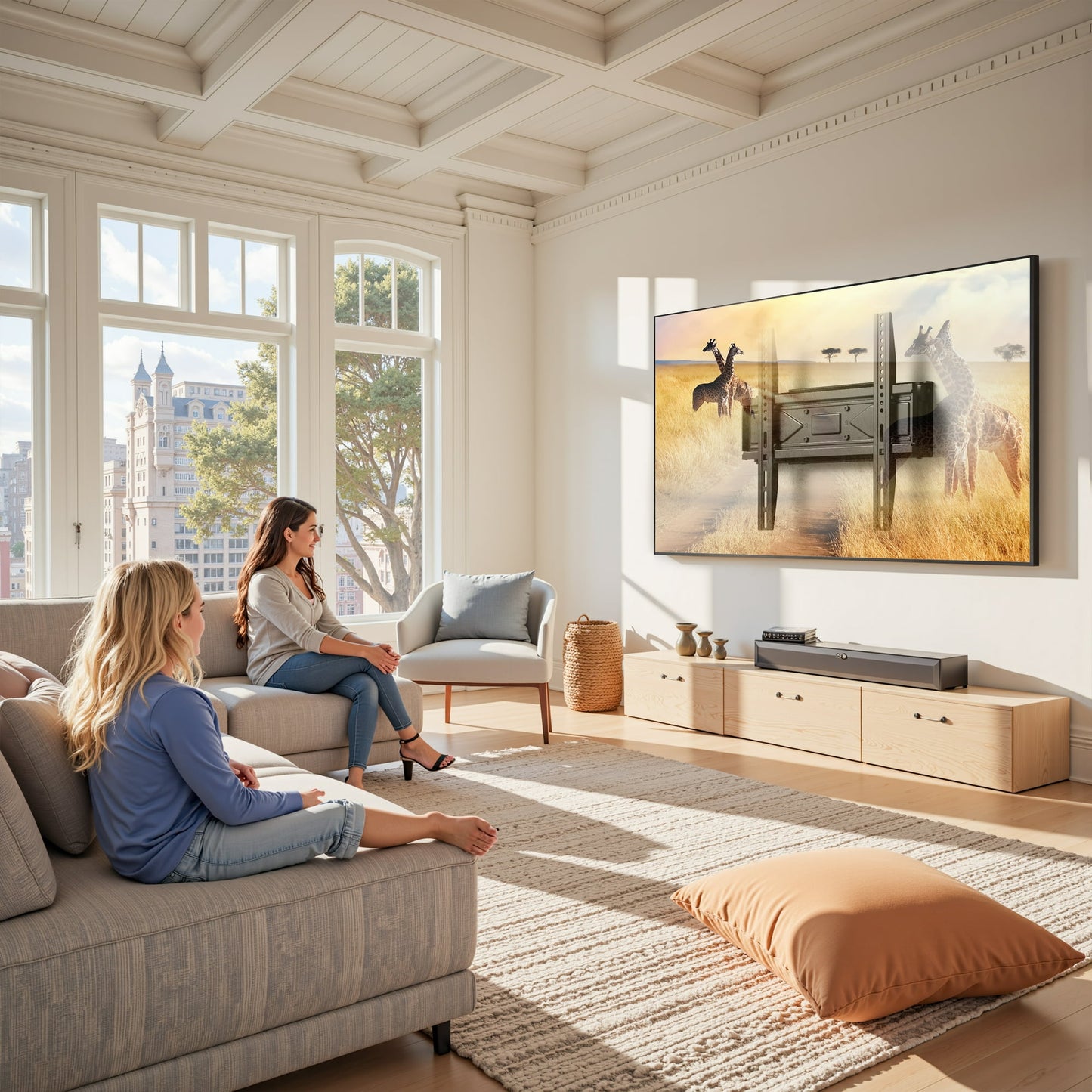 Full Motion TV Wall Mount for 26-70 inch TVs